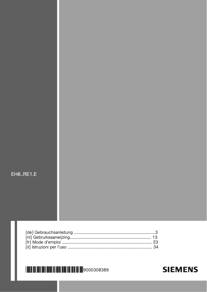 Image de la première page du manuel de l'appareil EH645RE11E