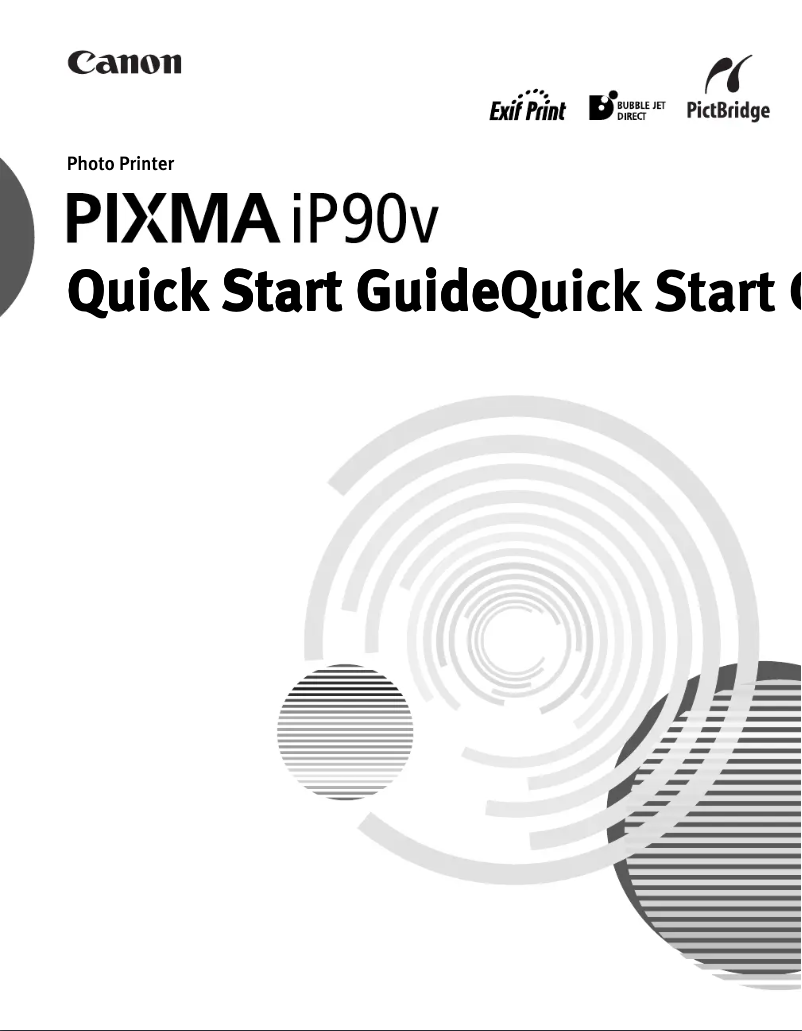 Image de la première page du manuel de l'appareil Pixma iP90v