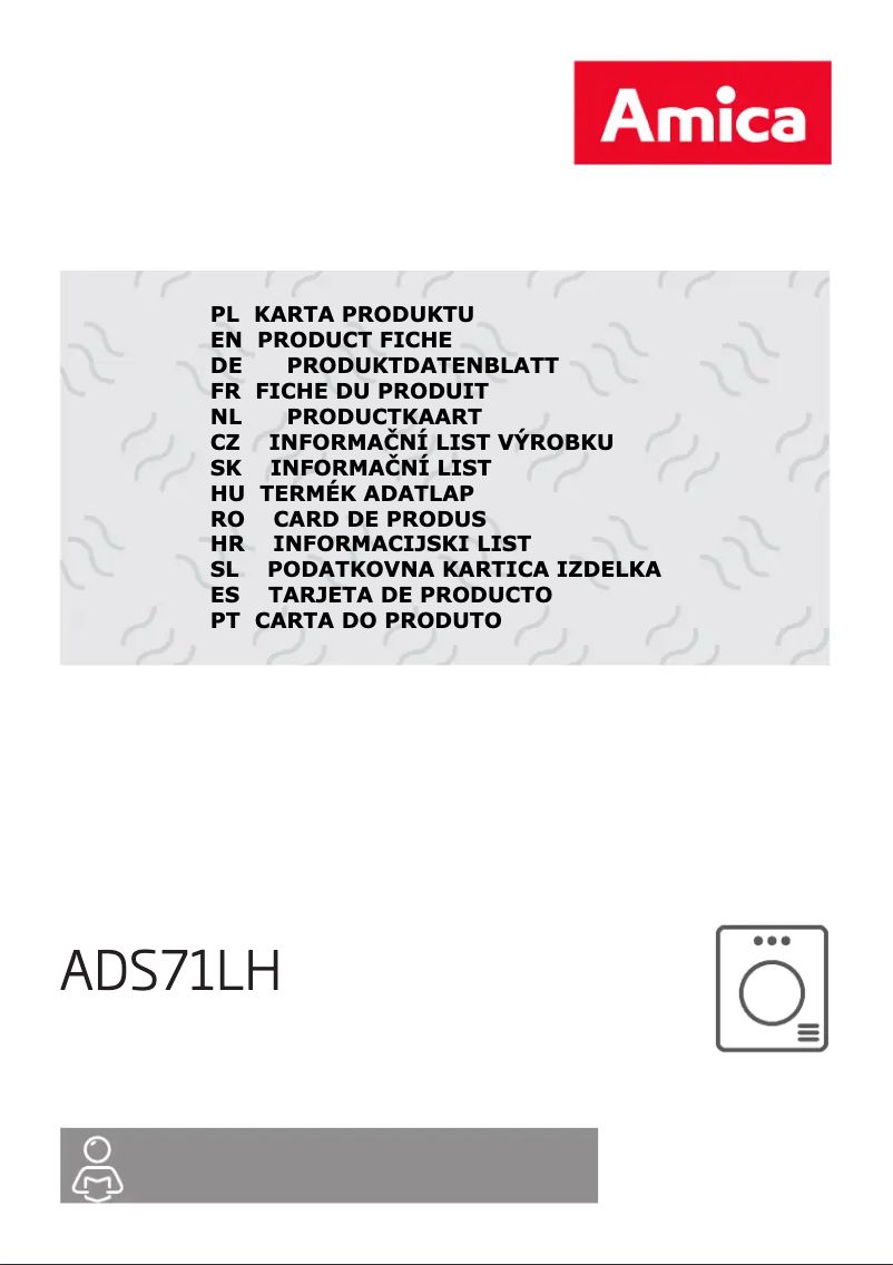 Page n°1 - Fiche technique Amica ADS71LH