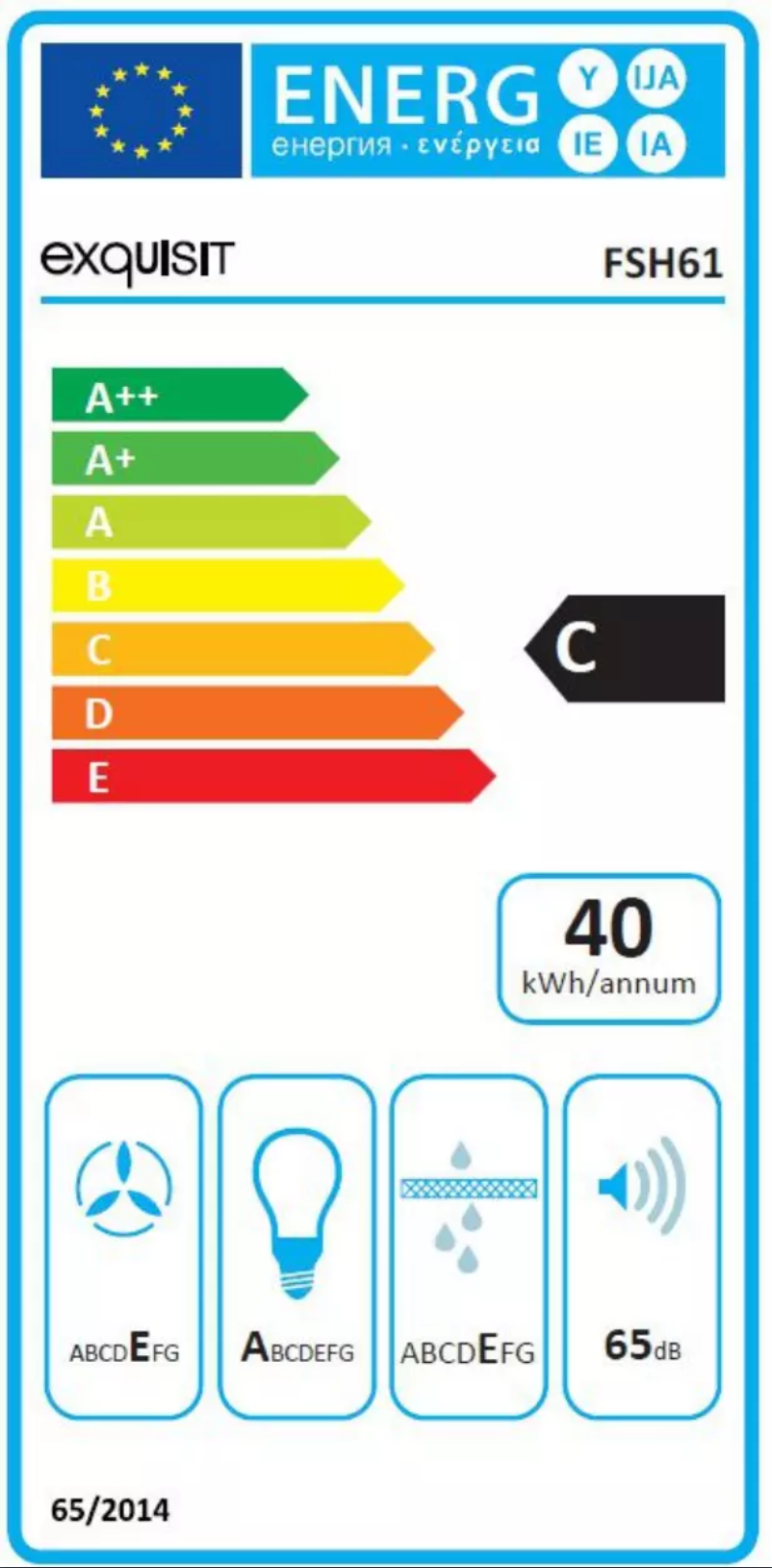 Page 1 de la notice Manuel utilisateur Exquisit FSH 61