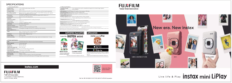 Page n°1 - Brochure Fujifilm Instax mini LiPlay