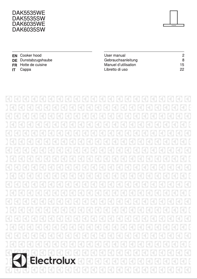 Page 1 de la notice Manuel utilisateur Electrolux DAK6035WE
