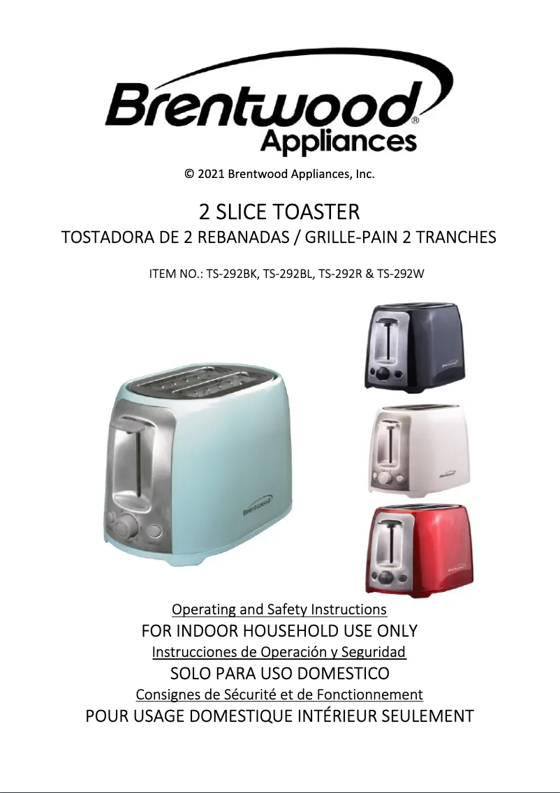 Image de la première page du manuel de l'appareil TS-292B