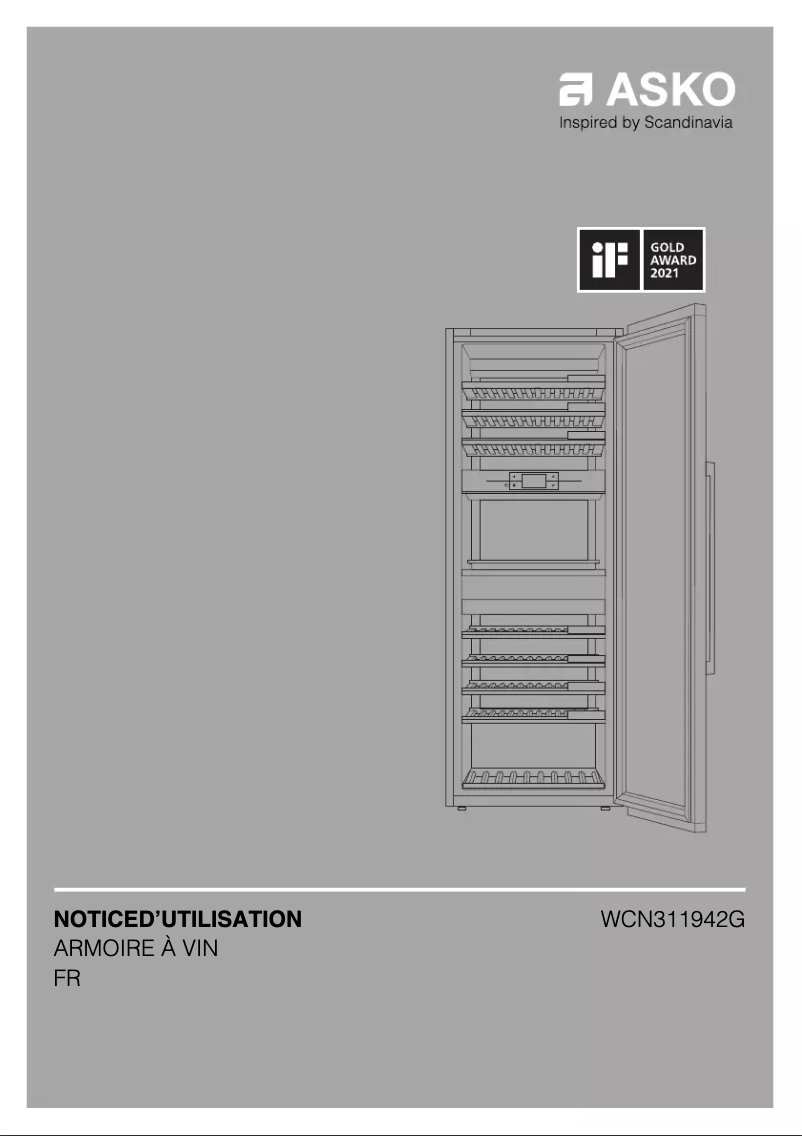 Page 1 de la notice Manuel utilisateur Asko WCN311942G​