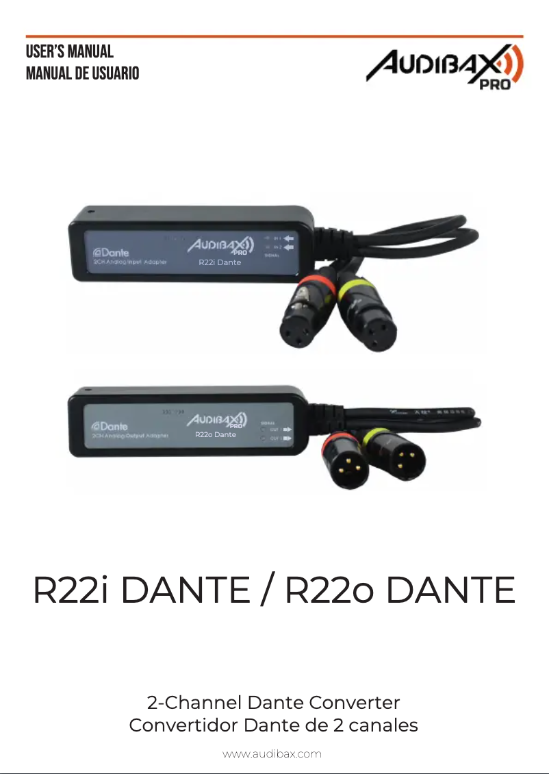 Página 1 del manual Manual de usuario Audibax R22i Dante