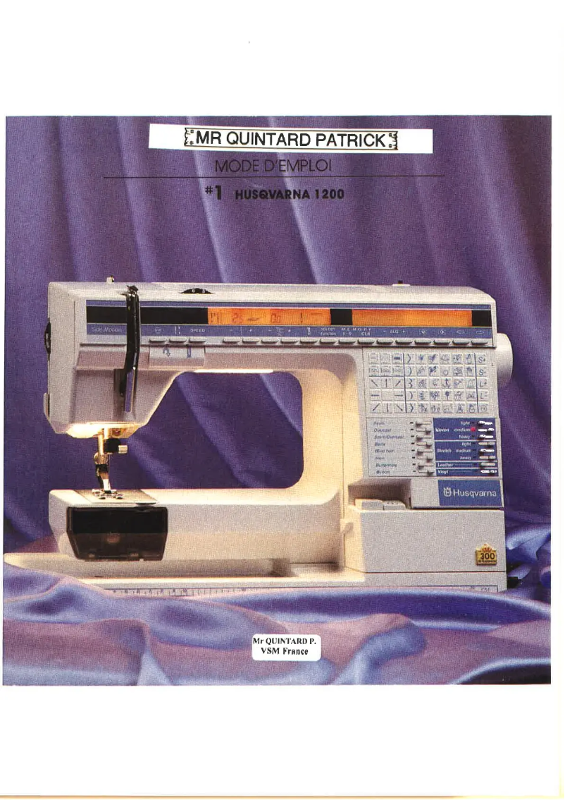 Page 1 de la notice Manuel utilisateur Husqvarna-Viking 1200