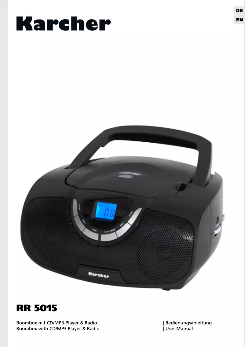 Page 1 de la notice Manuel utilisateur Karcher Audio RR 5015