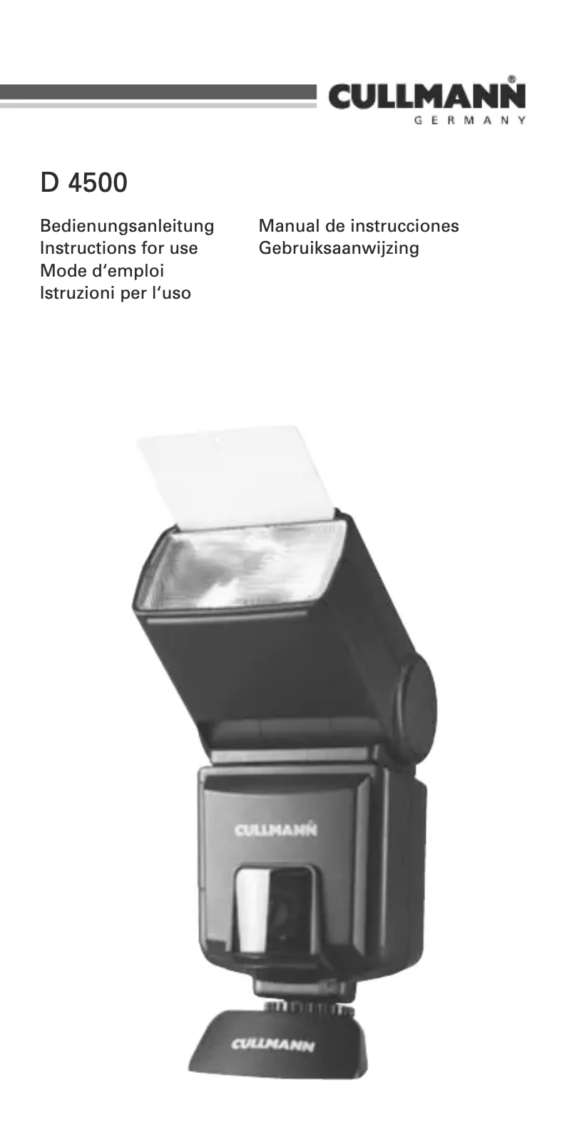 Page n°1 - Manuel utilisateur Cullmann D 4500
