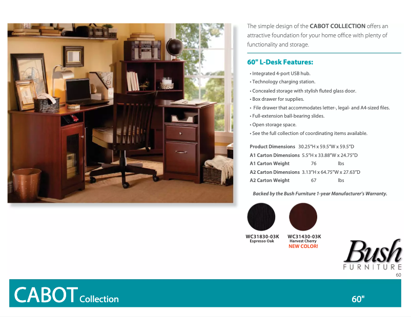 Page 1 de la notice Manuel utilisateur Bush Cabot WC31830-03K