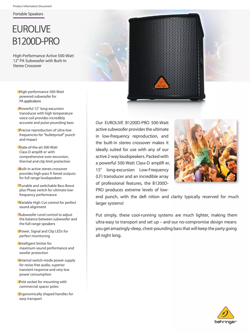 Image de la première page du manuel de l'appareil B1200D-PRO