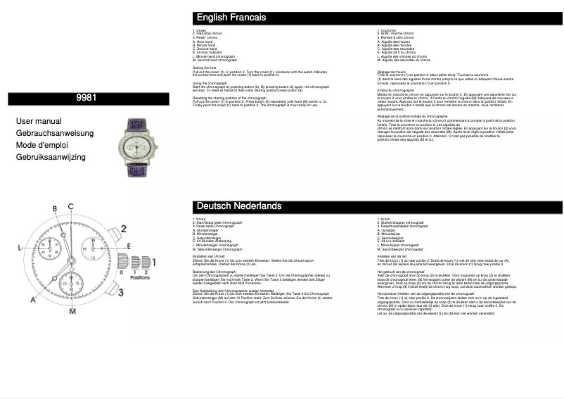 Page n°1 - Manuel utilisateur Davis 9981