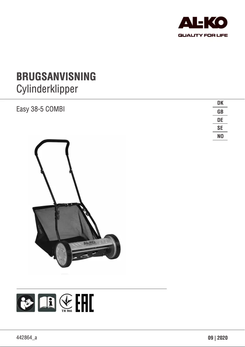 Image de la première page du manuel de l'appareil Easy 38-5 Combi