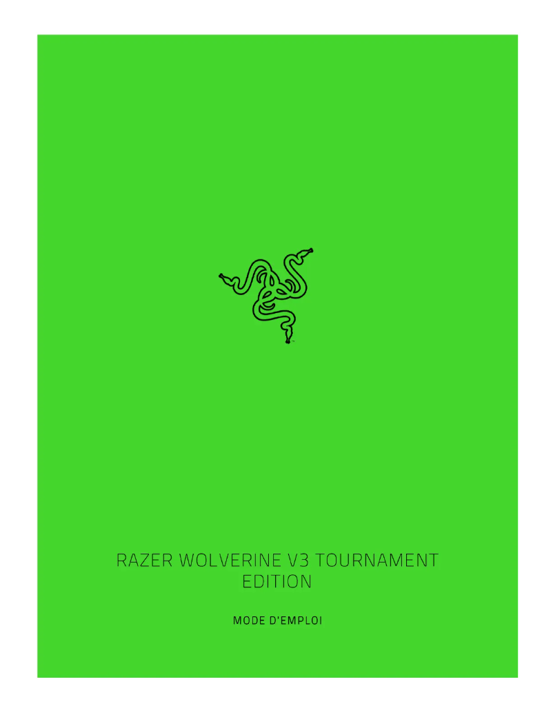 Image de la première page du manuel de l'appareil Wolverine V3 Tournament Edition