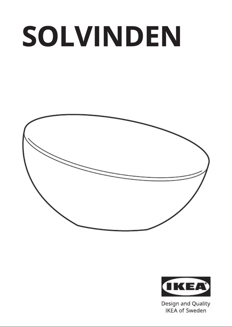 Página 1 del manual Manual de usuario Ikea SOLVINDEN 905.136.99