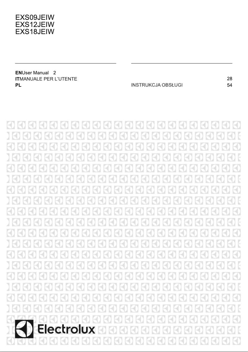 Page n°1 - Manuel utilisateur Electrolux EXS12JEIWI