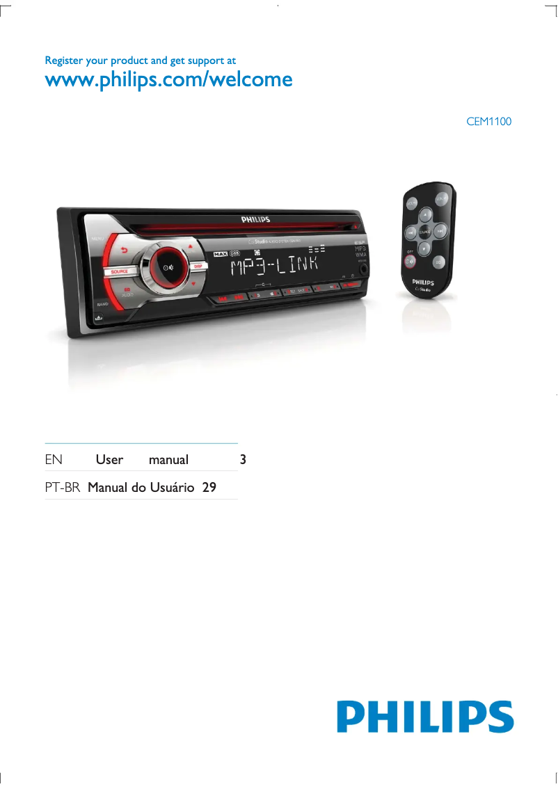 Página 1 del manual Manual de instrucciones Philips CarStudio CEM1100X
