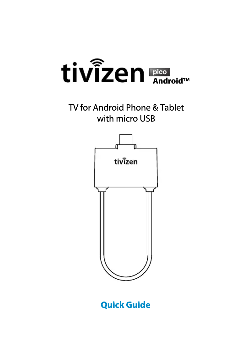 Image de la première page du manuel de l'appareil iCube Pico Android