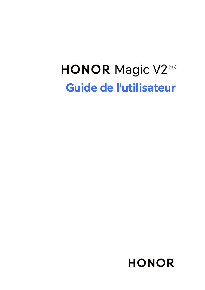 Page 1 de la notice Manuel utilisateur Honor Magic V2