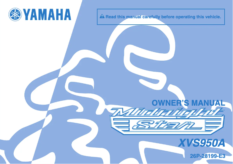 Page 1 de la notice Manuel utilisateur Yamaha XVS950A
