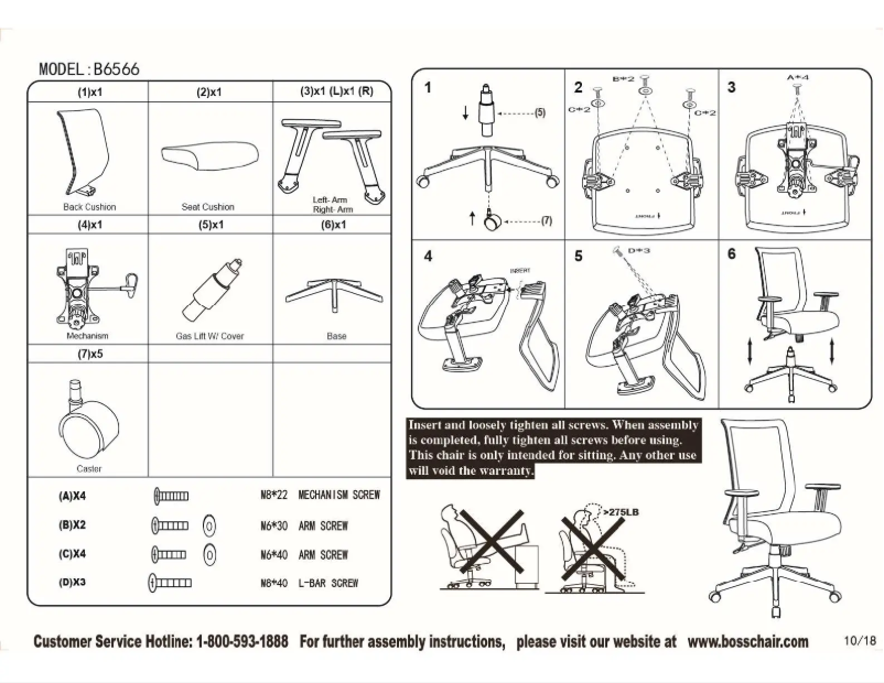 Page 1 de la notice Manuel utilisateur Boss B6566