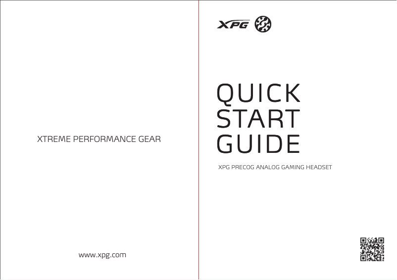 Page 1 of the manual User Manual XPG Precog Analog