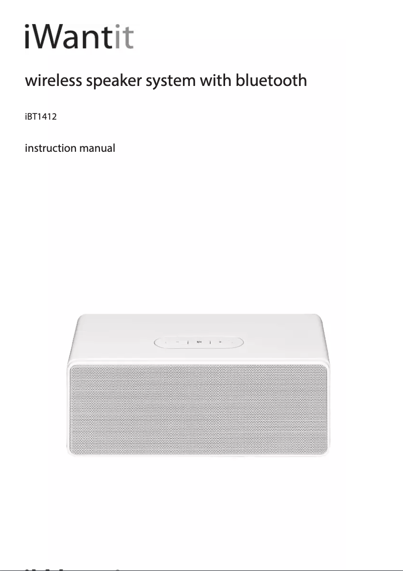 Página 1 del manual Manual de usuario iWantit iBT1412