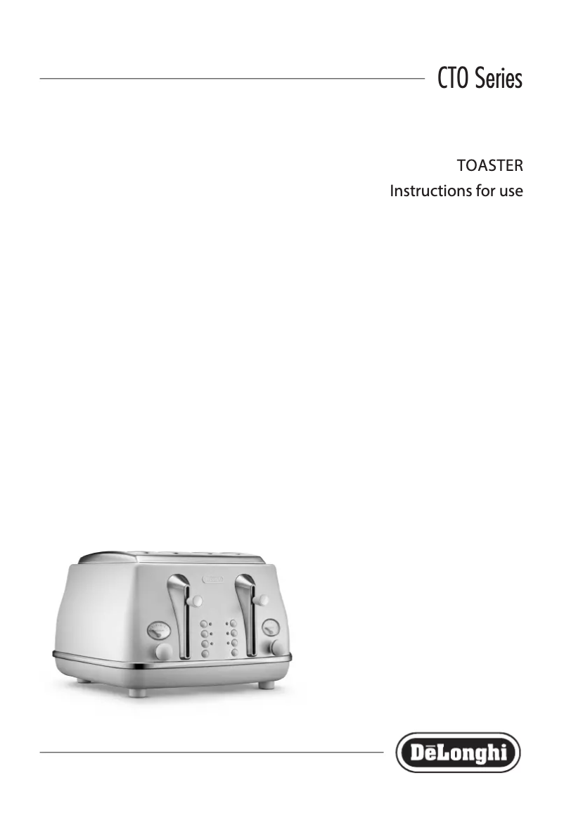 Page 1 de la notice Manuel utilisateur DeLonghi Icona Metallics CTOT4003