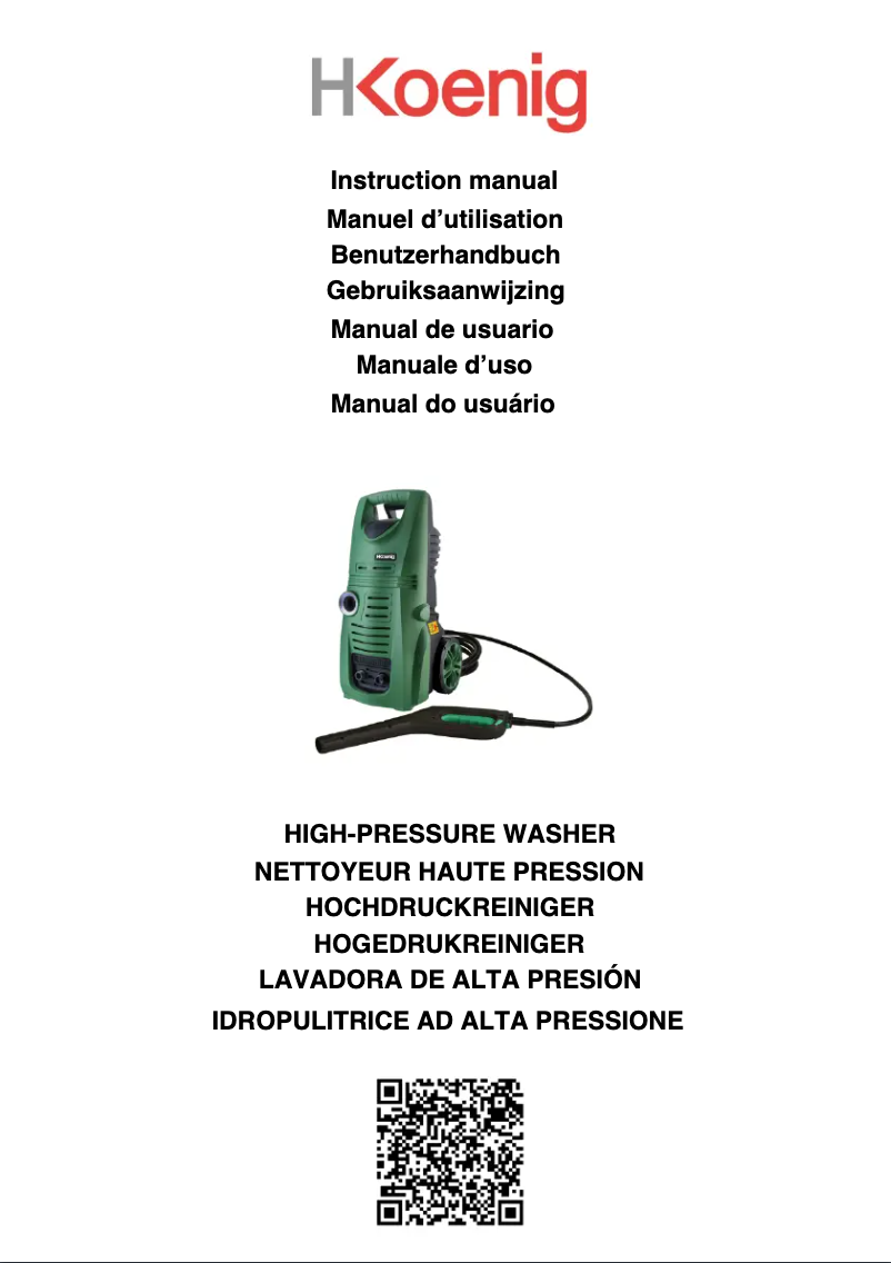 Page 1 de la notice Manuel utilisateur H.Koenig HWP5