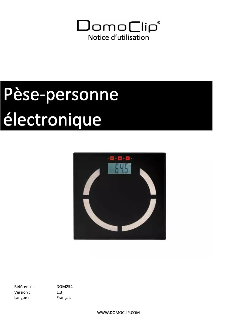 Página 1 del manual Manual de usuario Domoclip DOM254B
