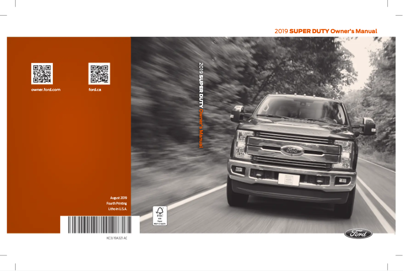 Page 1 de la notice Manuel utilisateur Ford Super Duty (2019)