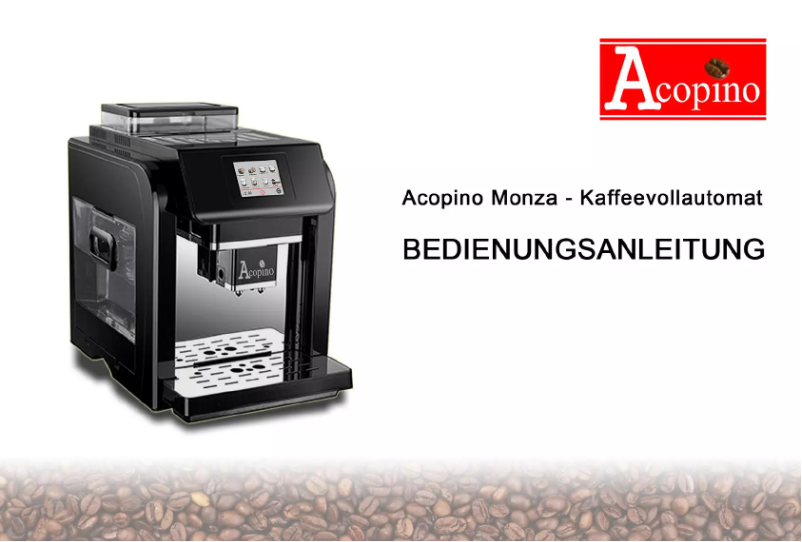 Image de la première page du manuel de l'appareil Monza