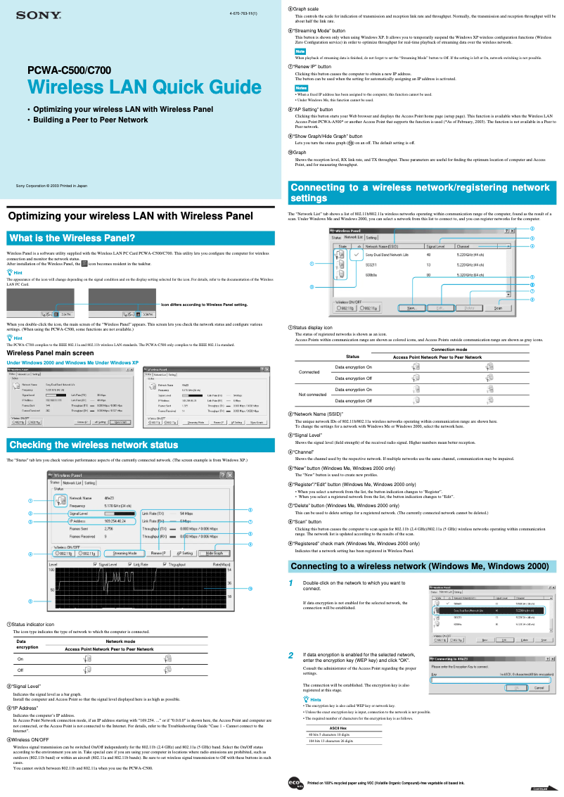Image de la première page du manuel de l'appareil PCWA-C700