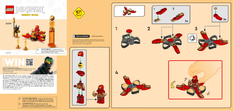 Página 1 del manual Instrucciones visuales Lego Ninjago 71777