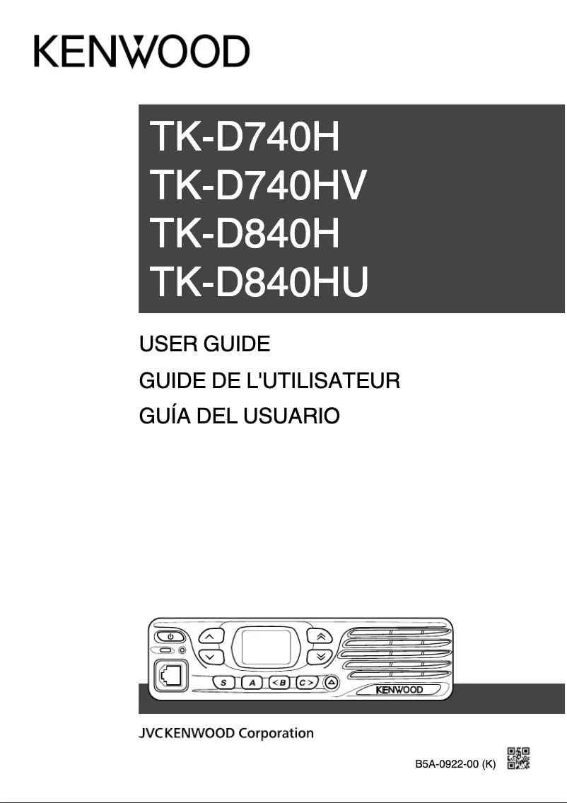 Image de la première page du manuel de l'appareil TK-D740H