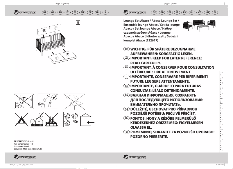 Page 1 de la notice Manuel utilisateur Greemotion Abaco