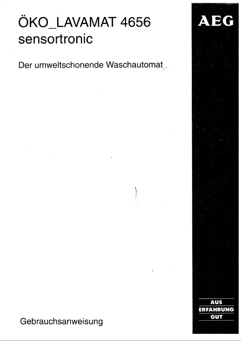 Page 1 de la notice Manuel utilisateur AEG Lavamat 4656