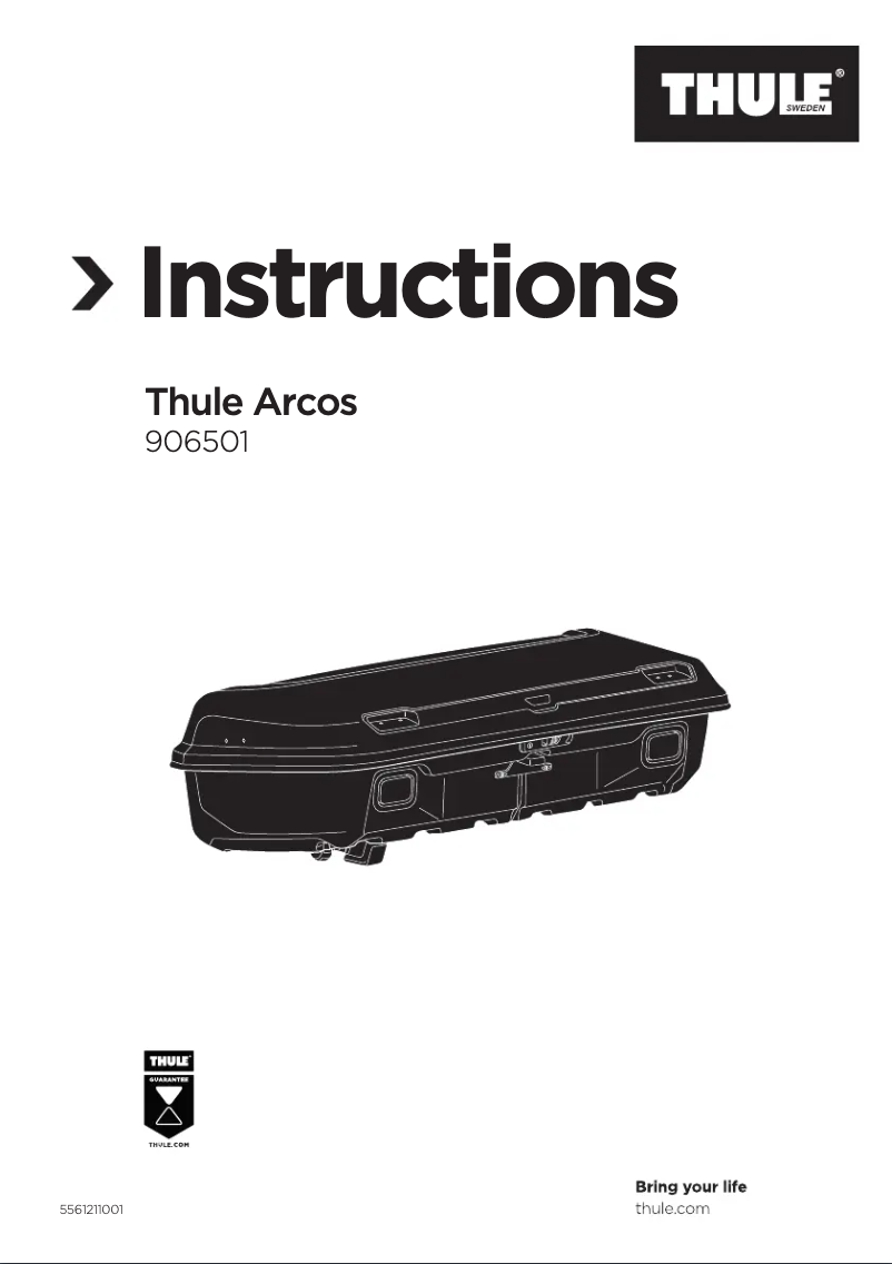 Page 1 de la notice Manuel utilisateur Thule Arcos Platform