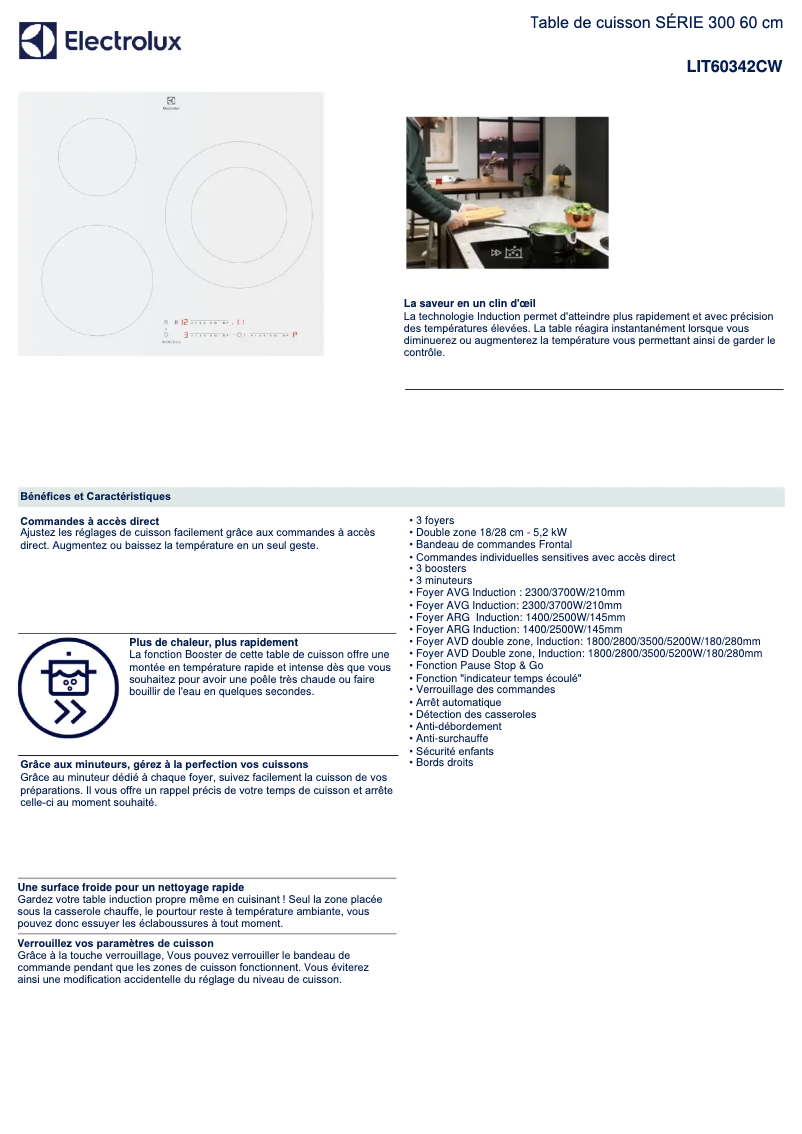 Image de la première page du manuel de l'appareil LIT60342CW