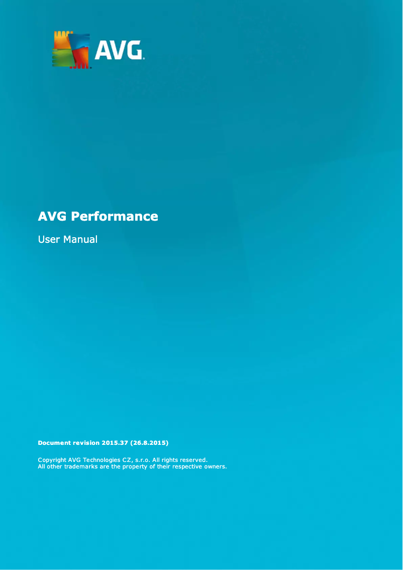 Página 1 del manual Manual de usuario AVG Performance (2015)