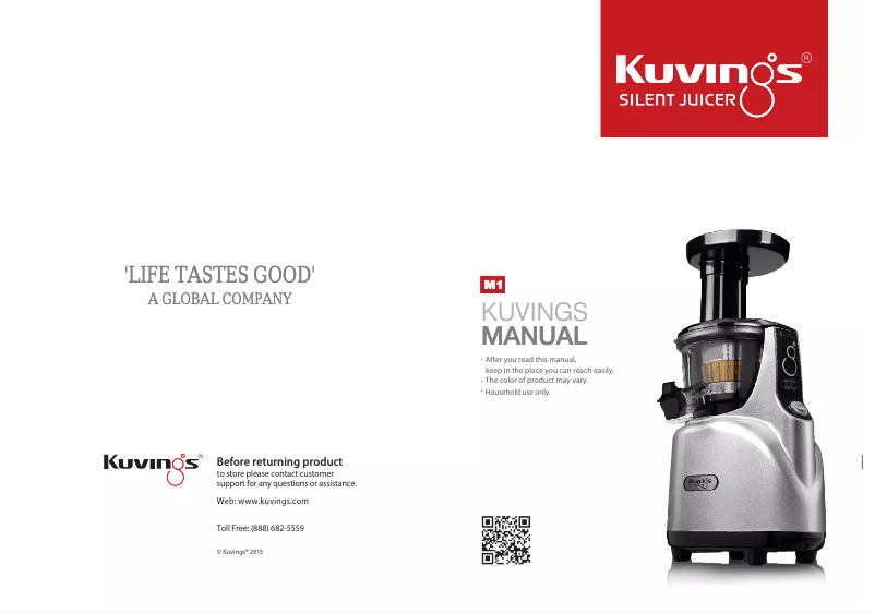 Page 1 de la notice Manuel utilisateur Kuvings ULC-112YB