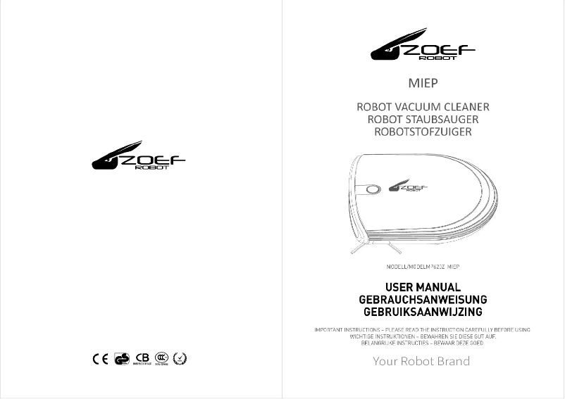 Página 1 del manual Manual de usuario Zoef Robot Miep