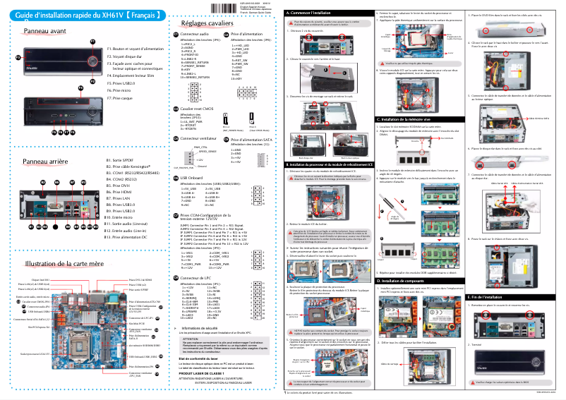 Page 1 de la notice Manuel utilisateur Shuttle X 6110XA