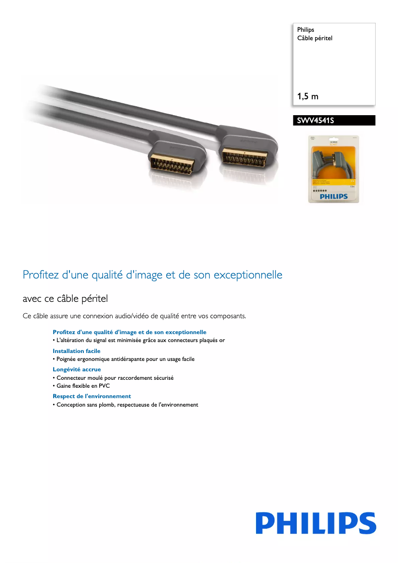 First page image of the manual for SWV4541S