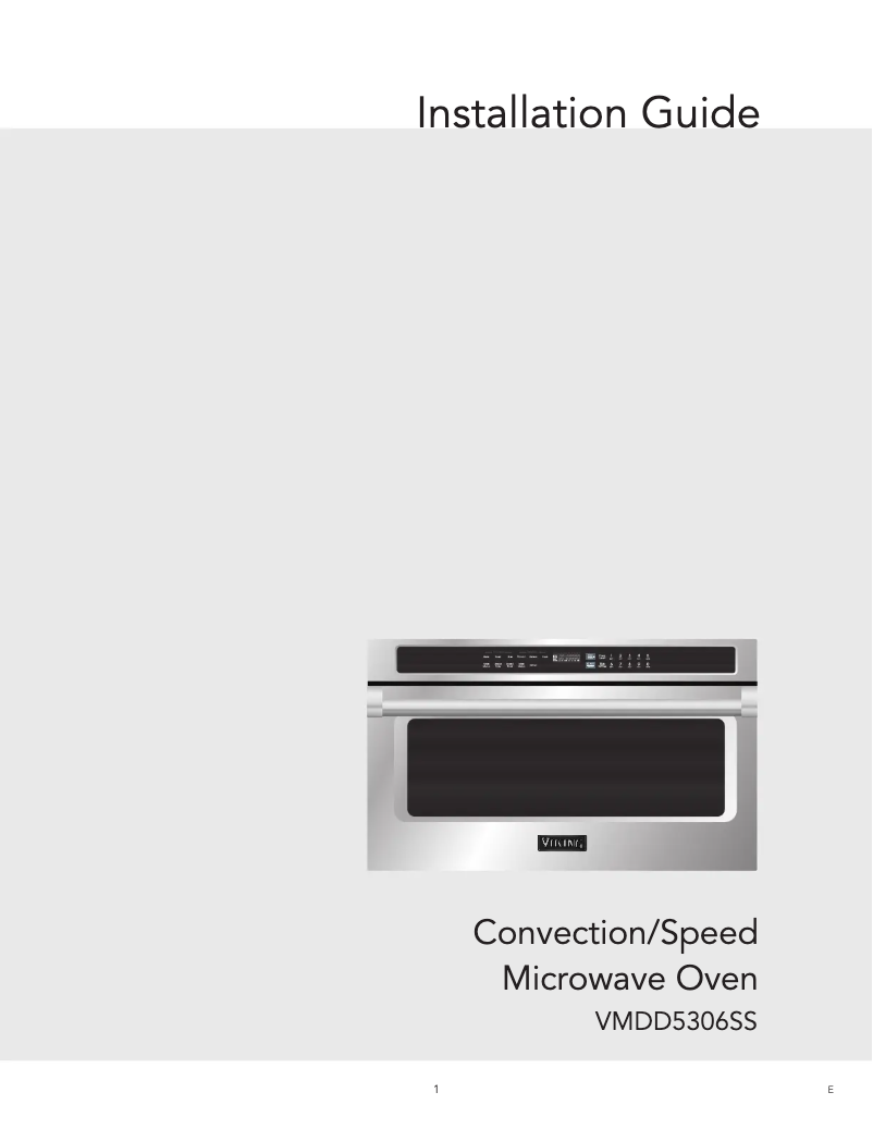 Page 1 de la notice Guide d'installation Viking VMDD5306