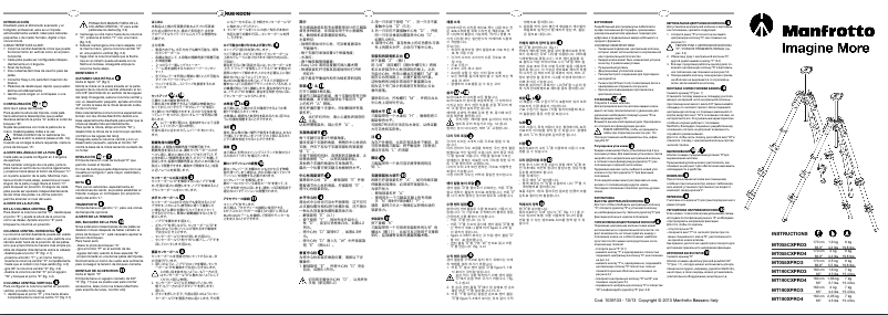 Página 1 del manual Manual de usuario Manfrotto MT190CXPRO4
