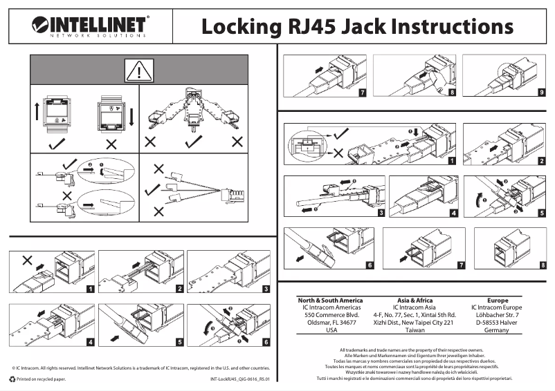 Page 1 de la notice Manuel utilisateur Intellinet 790727