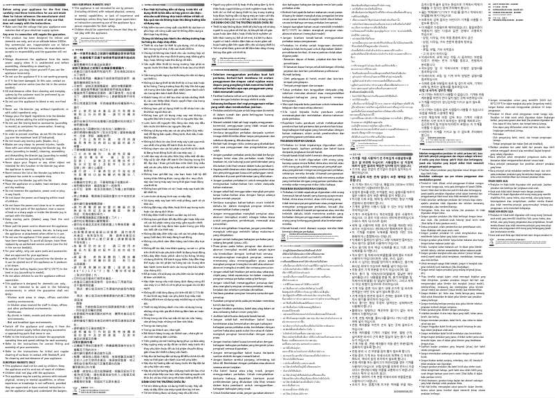 Page 1 de la notice Guide de démarrage rapide Tefal Blendforce 2 BL477B