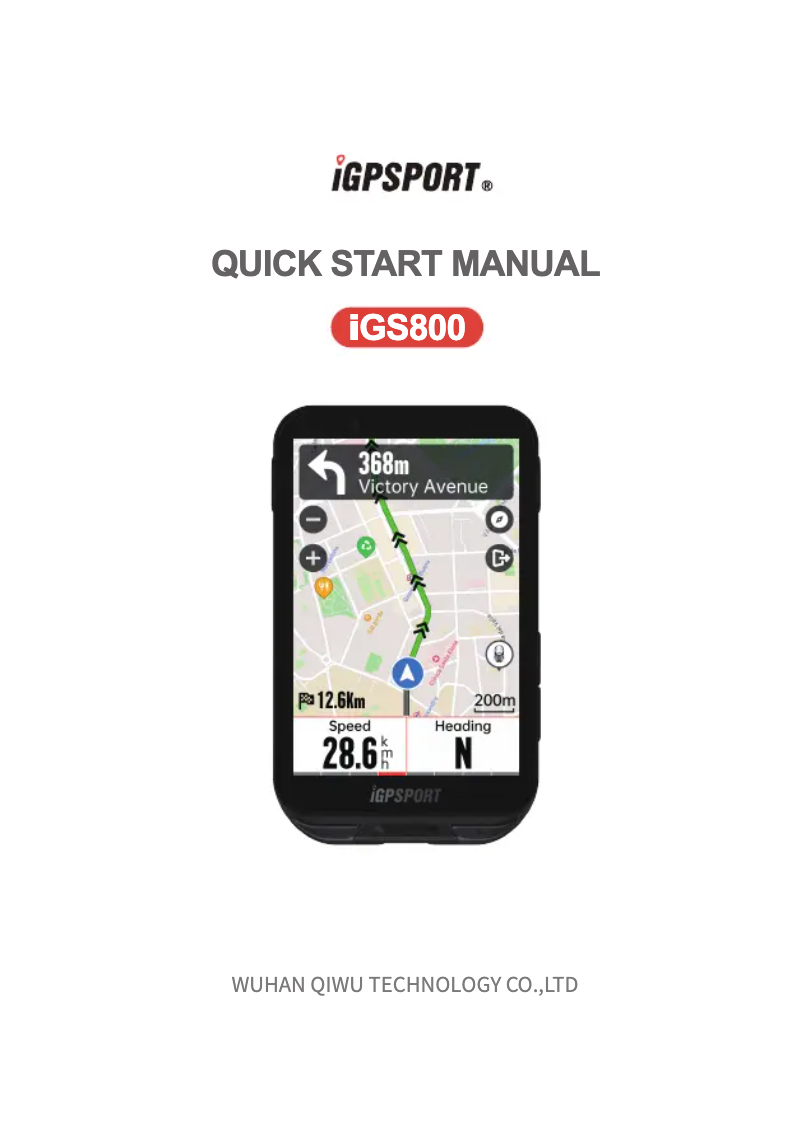 Página 1 del manual Manual de usuario iGPSport iGS800