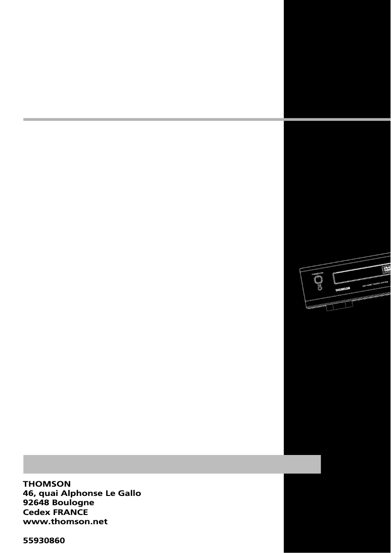 Image de la première page du manuel de l'appareil DPL911VD