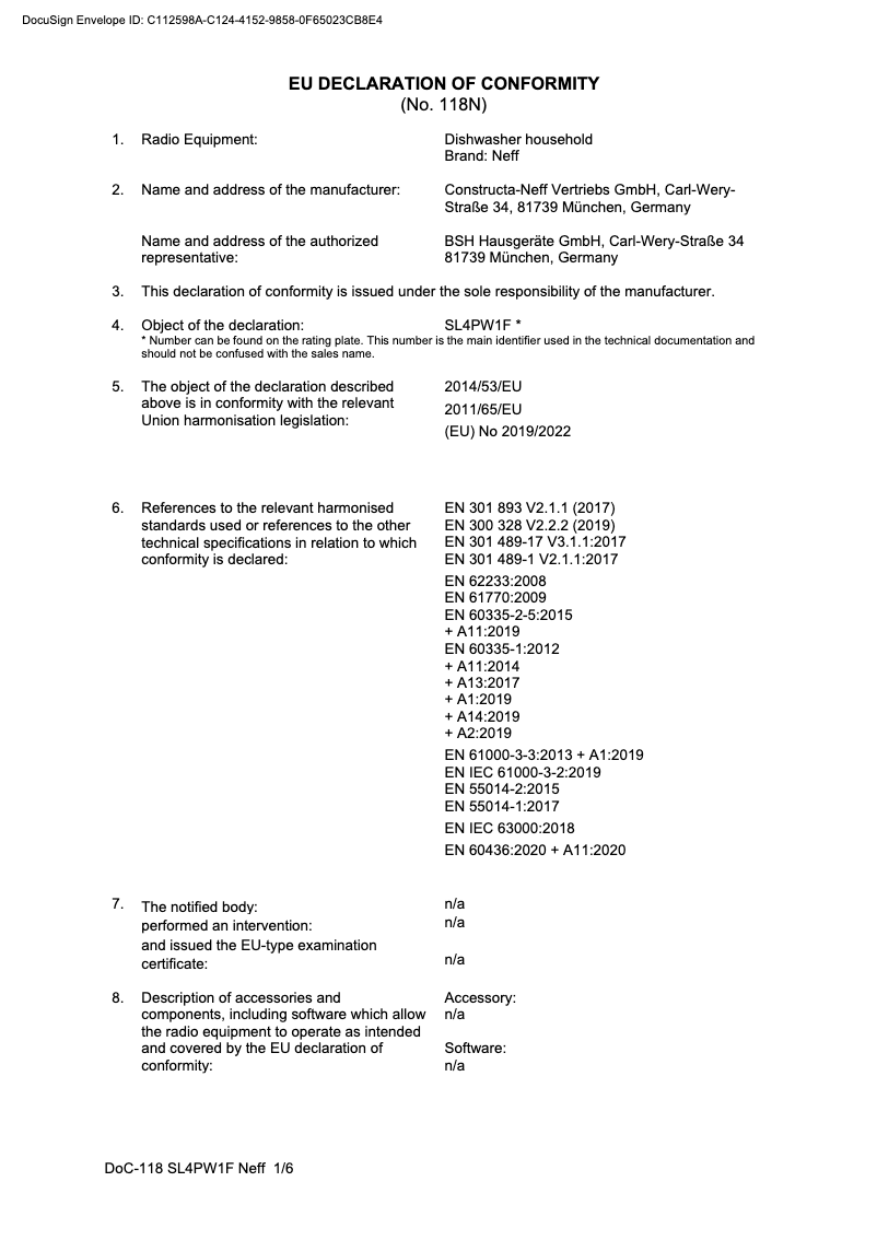 Page 1 de la notice Mode d'emploi Neff S857YMX03E